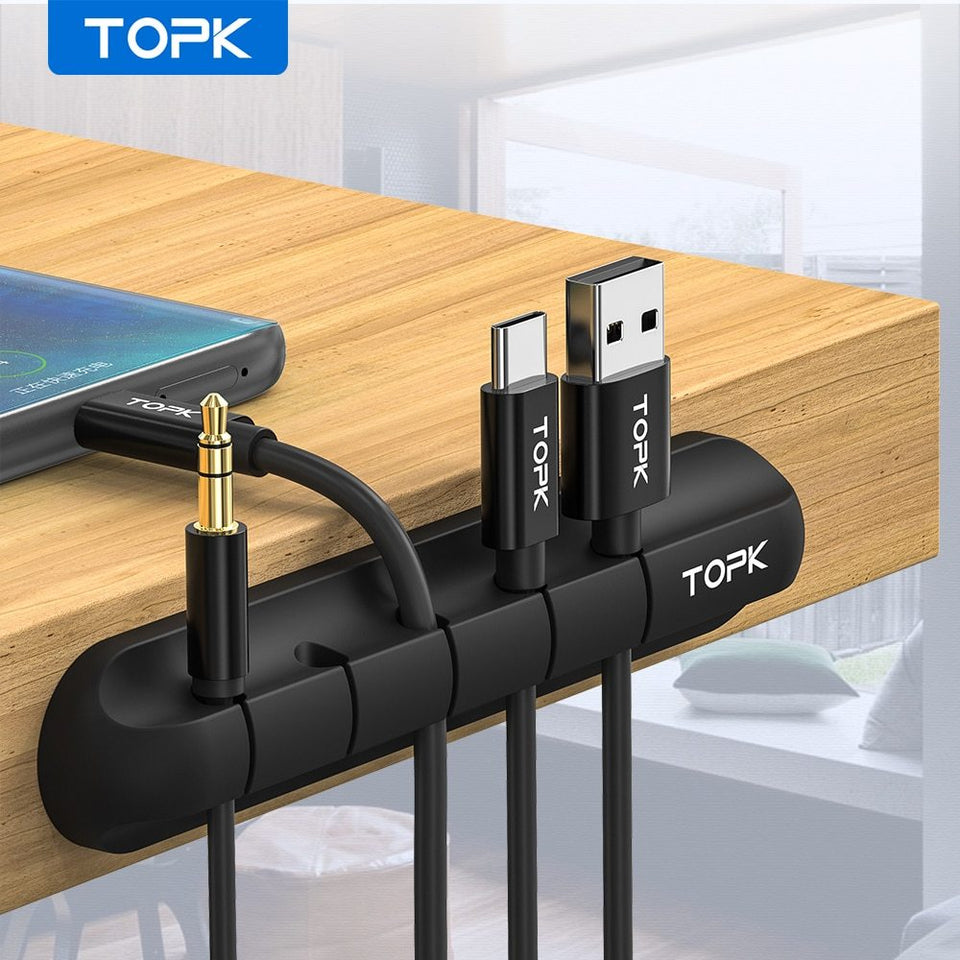 Silicone USB Cable Winder Desktop Cable Organizer