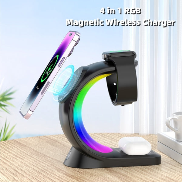 4 In 1 Magnetic Wireless Charger Fast Charging F