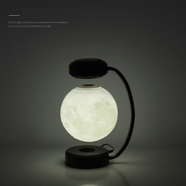 3D LED Moon Night Light Wireless Magnetic Levitating Rotating Floating Ball