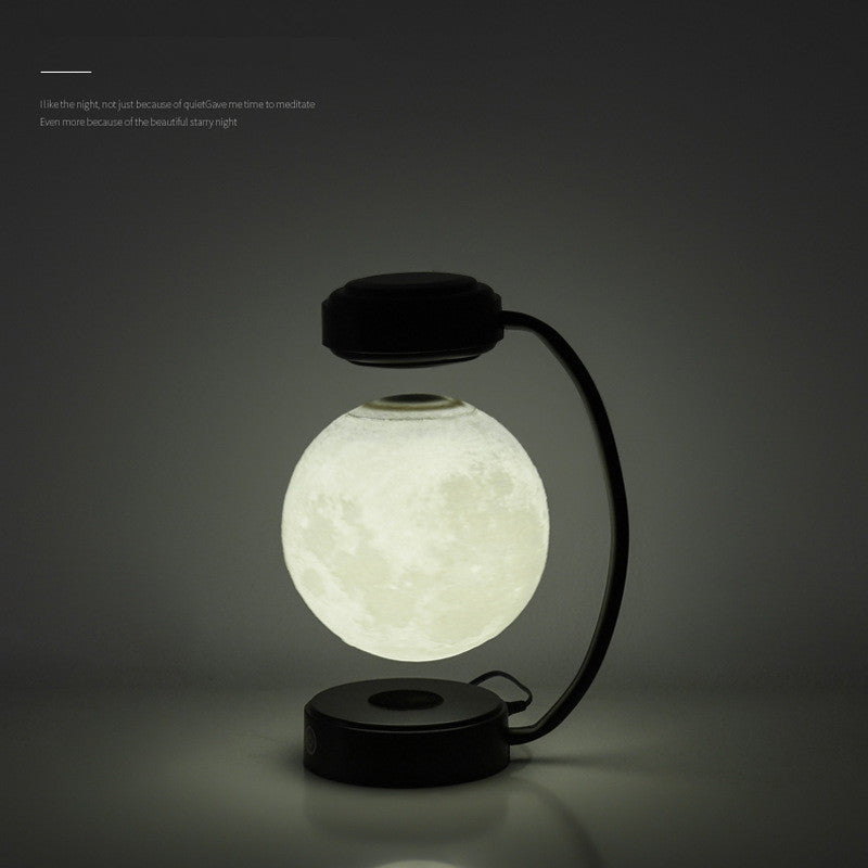 3D LED Moon Night Light Wireless Magnetic Levitating Rotating Floating Ball